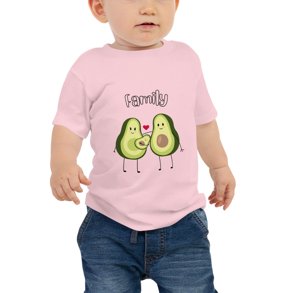 T-shirt à Manches Courtes en Jersey pour Bébé - Avocado Family