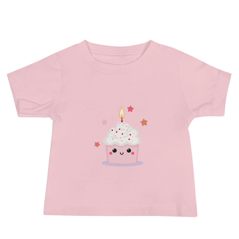 T-shirt à Manches Courtes en Jersey pour Bébé - Cupcake Licorne