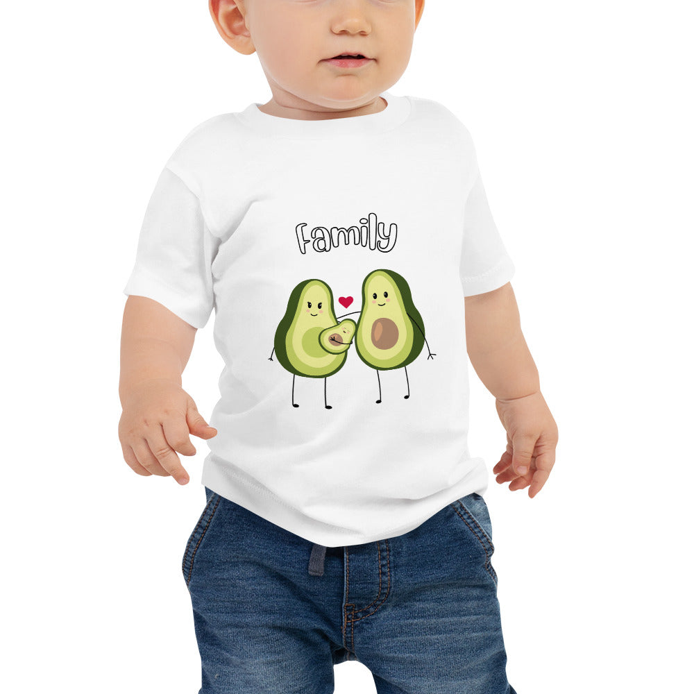 T-shirt à Manches Courtes en Jersey pour Bébé - Avocado Family