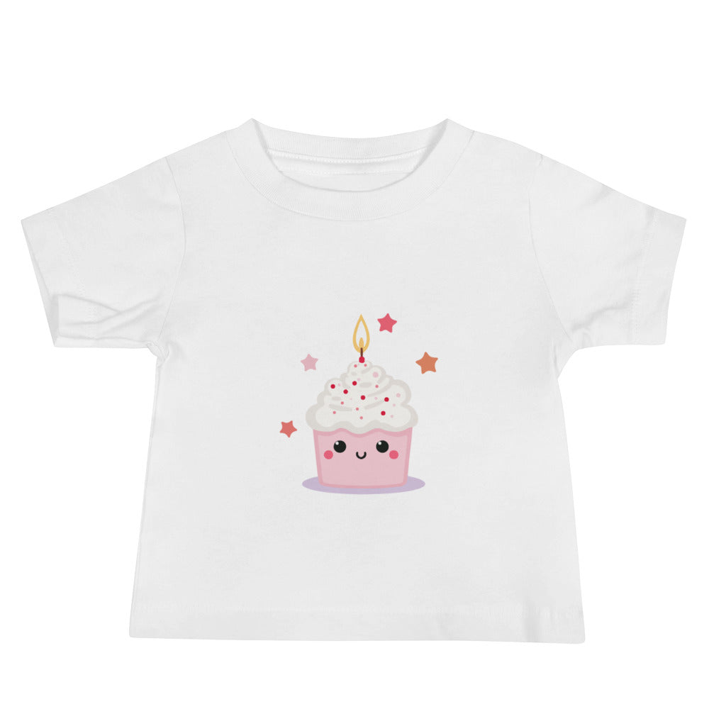 T-shirt à Manches Courtes en Jersey pour Bébé - Cupcake Licorne
