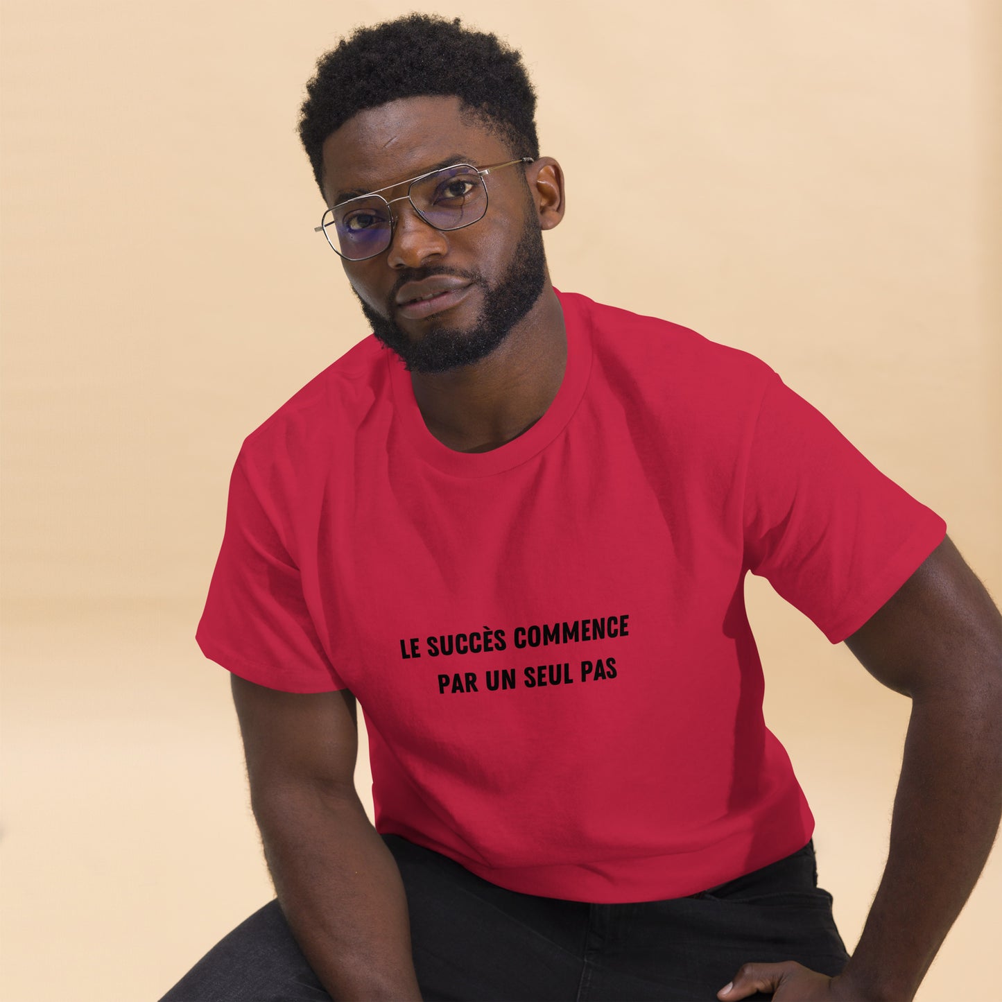 T-shirt classique homme - Le succès commence par un seul pas
