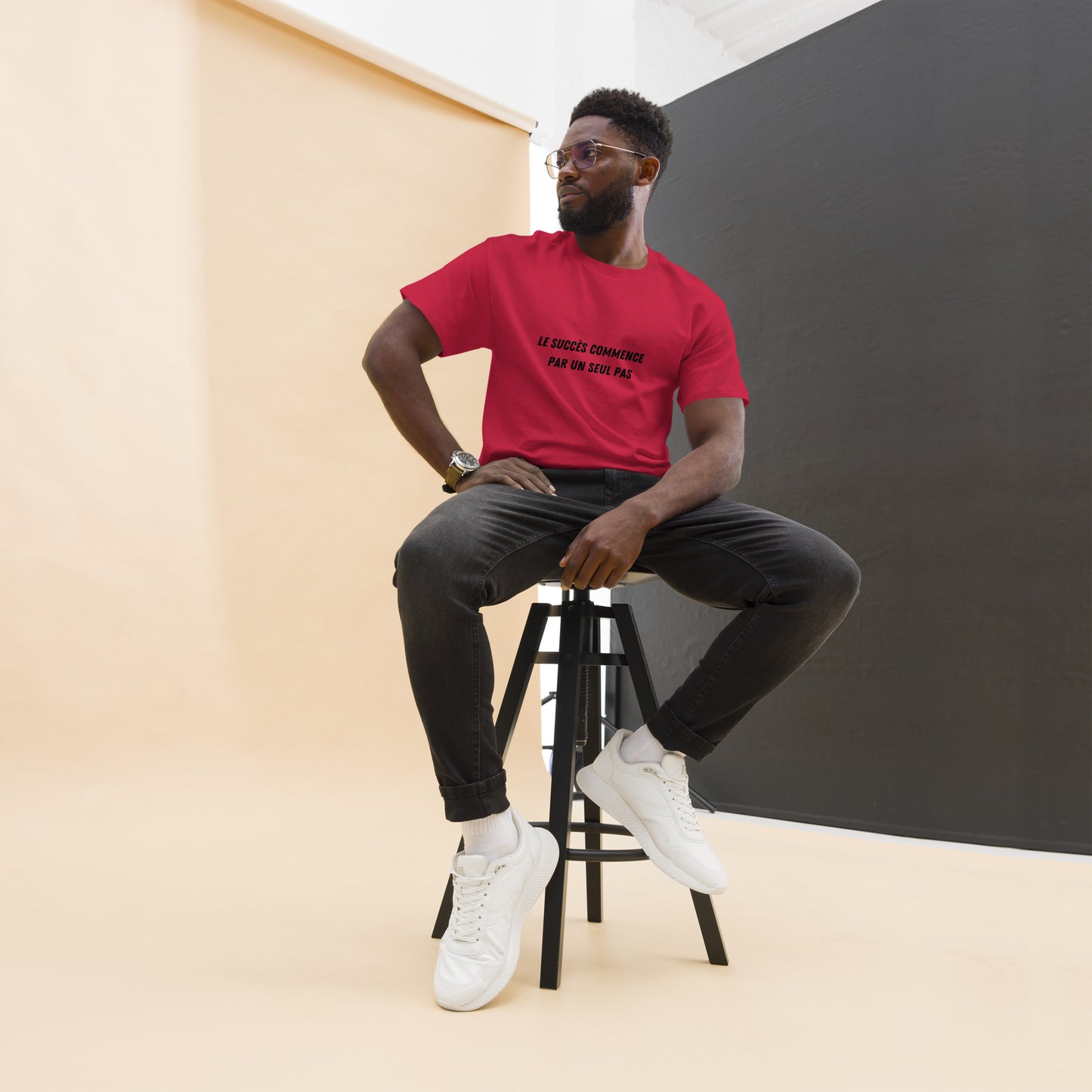 T-shirt classique homme - Le succès commence par un seul pas
