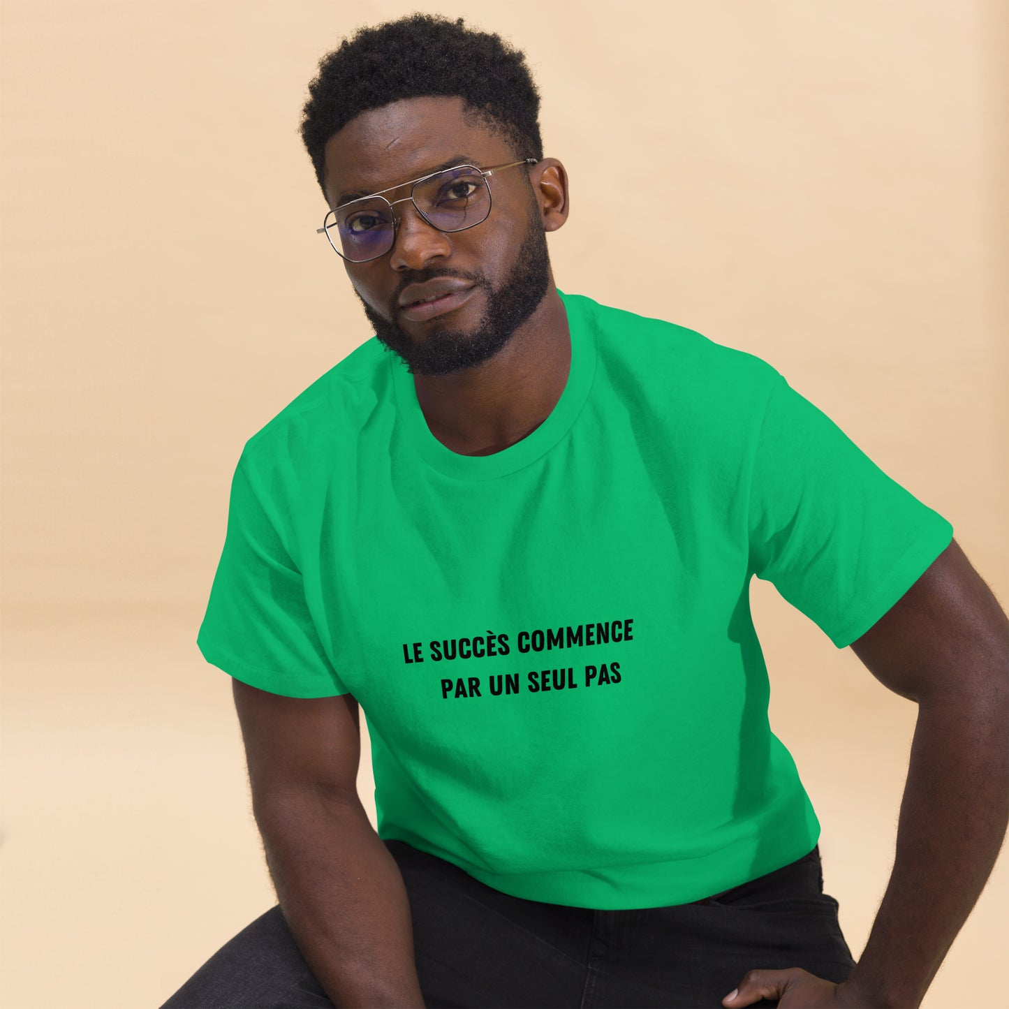 T-shirt classique homme - Le succès commence par un seul pas