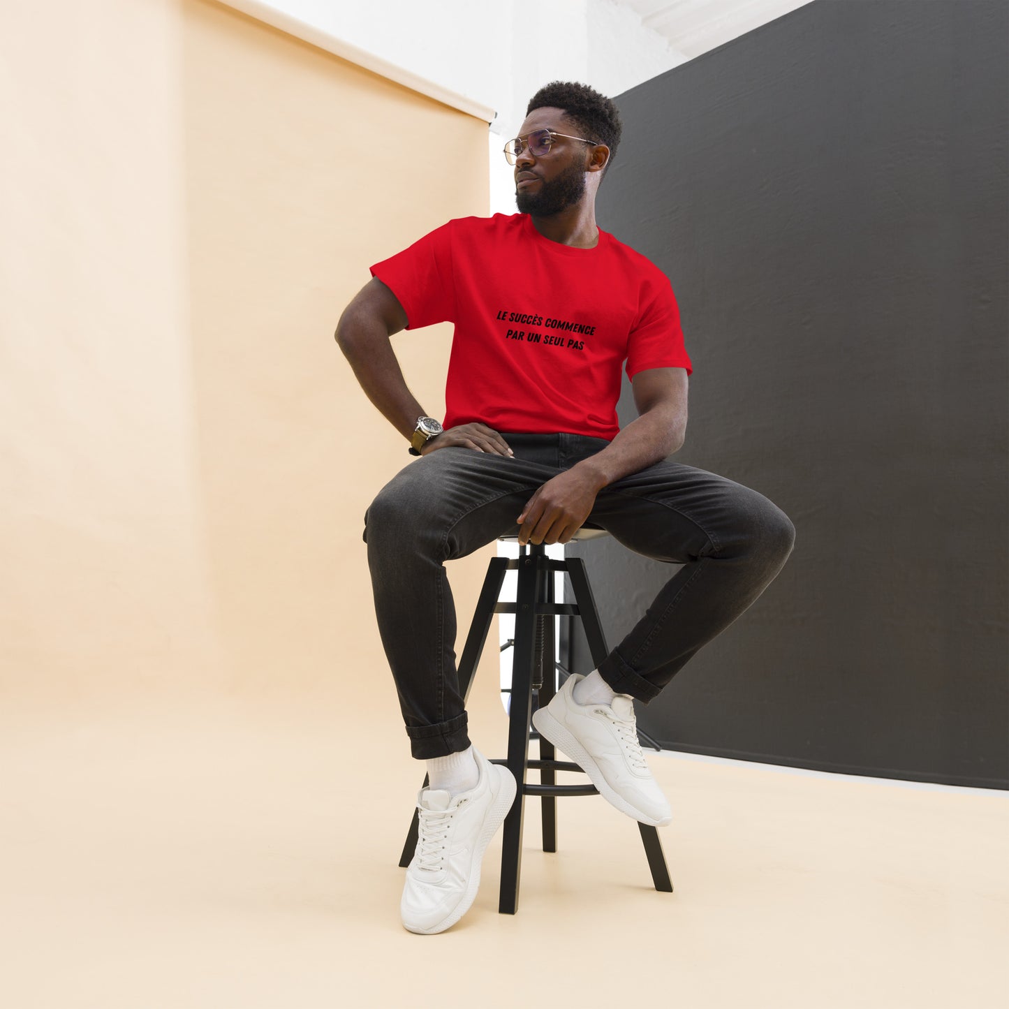 T-shirt classique homme - Le succès commence par un seul pas