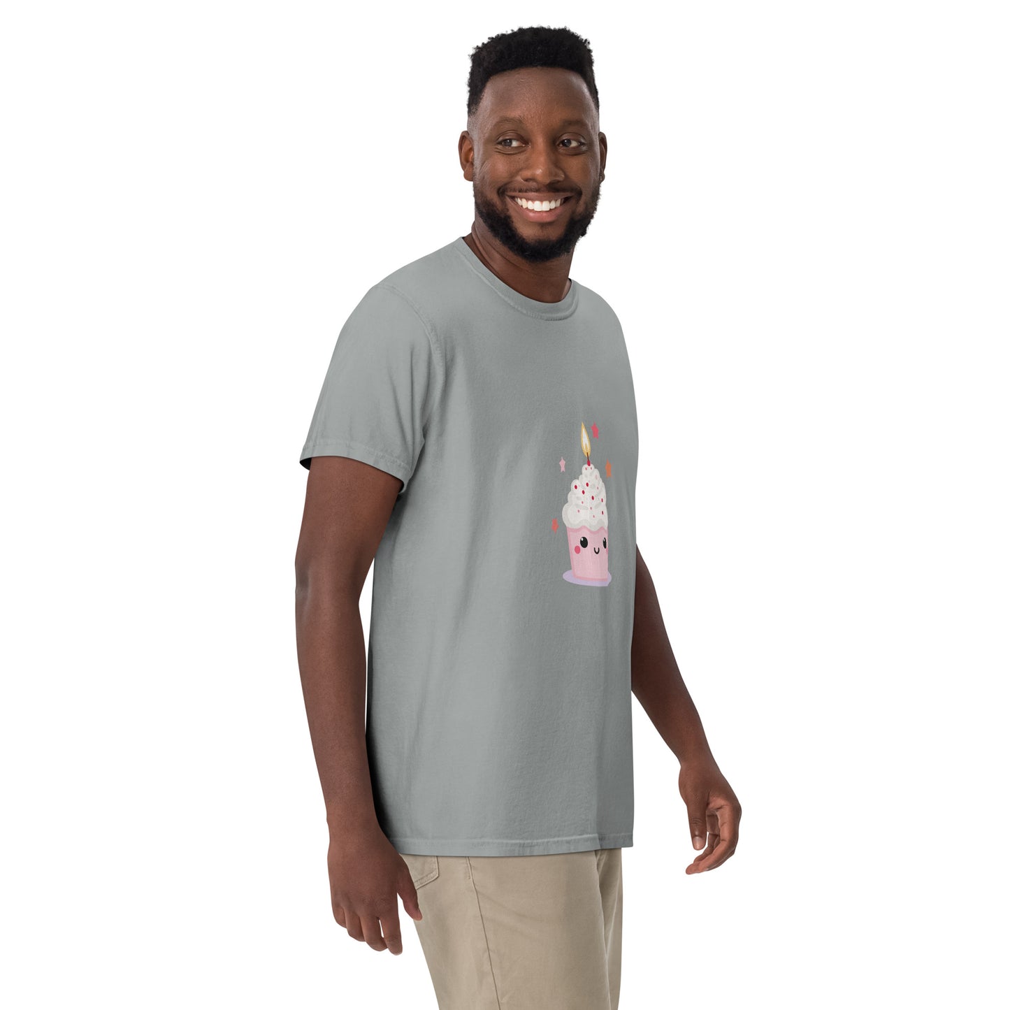 T-shirt teinté lourd unisexe - Cupcake Licorne