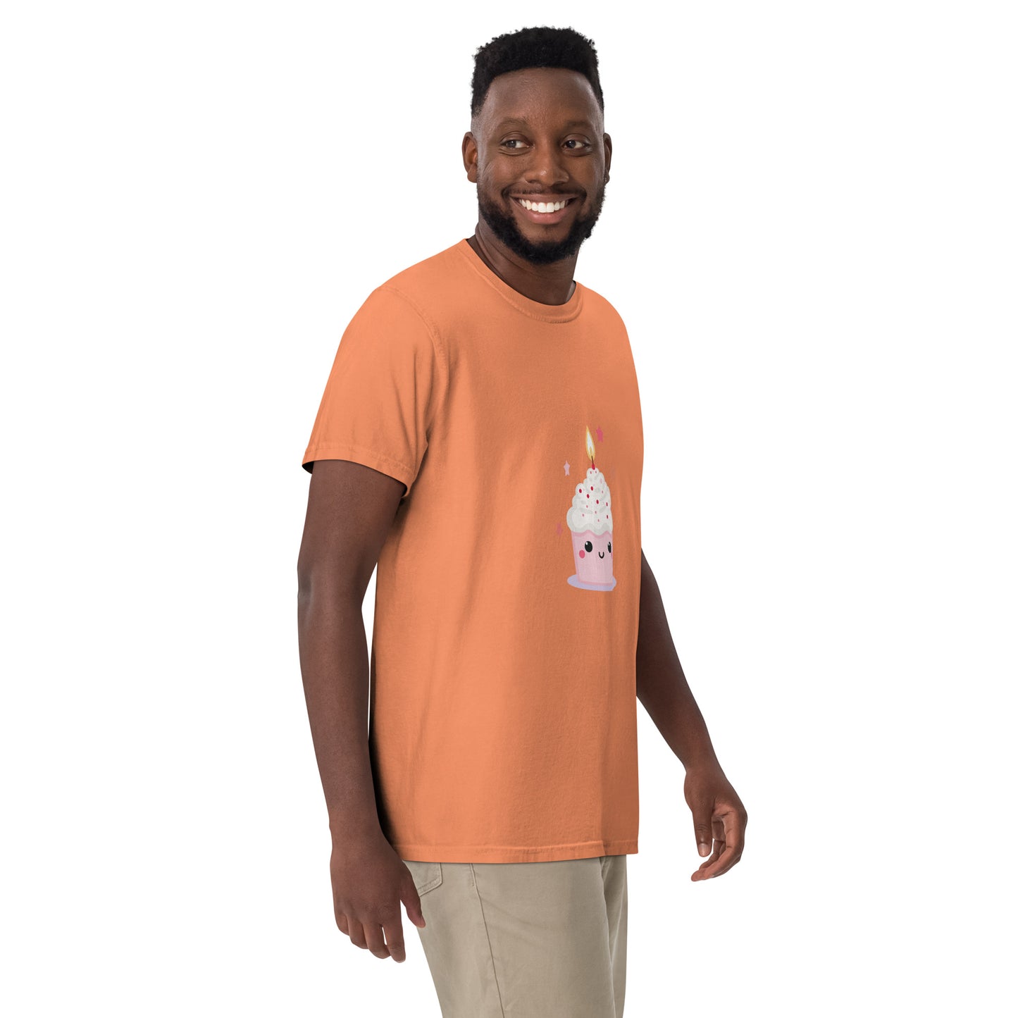 T-shirt teinté lourd unisexe - Cupcake Licorne