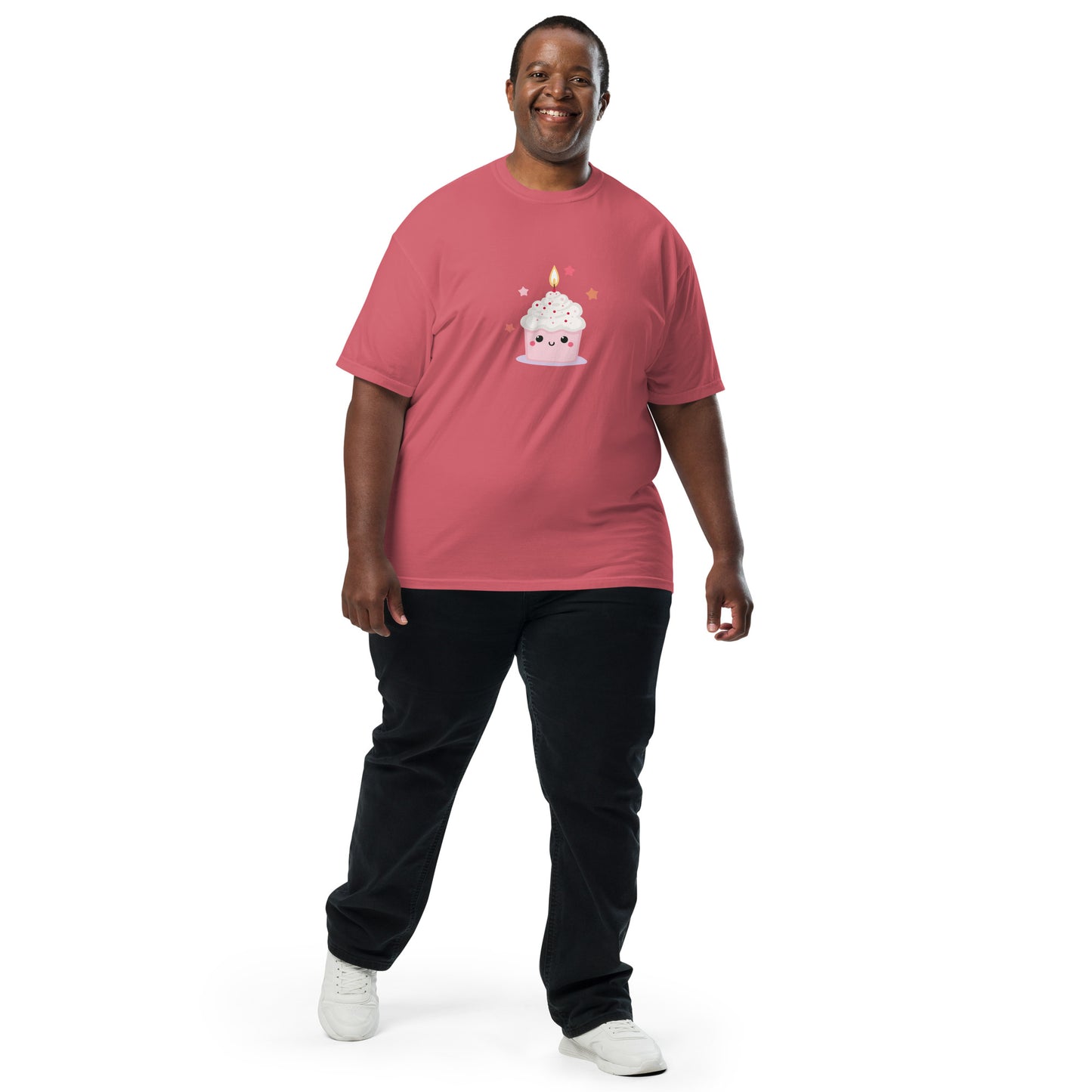 T-shirt teinté lourd unisexe - Cupcake Licorne