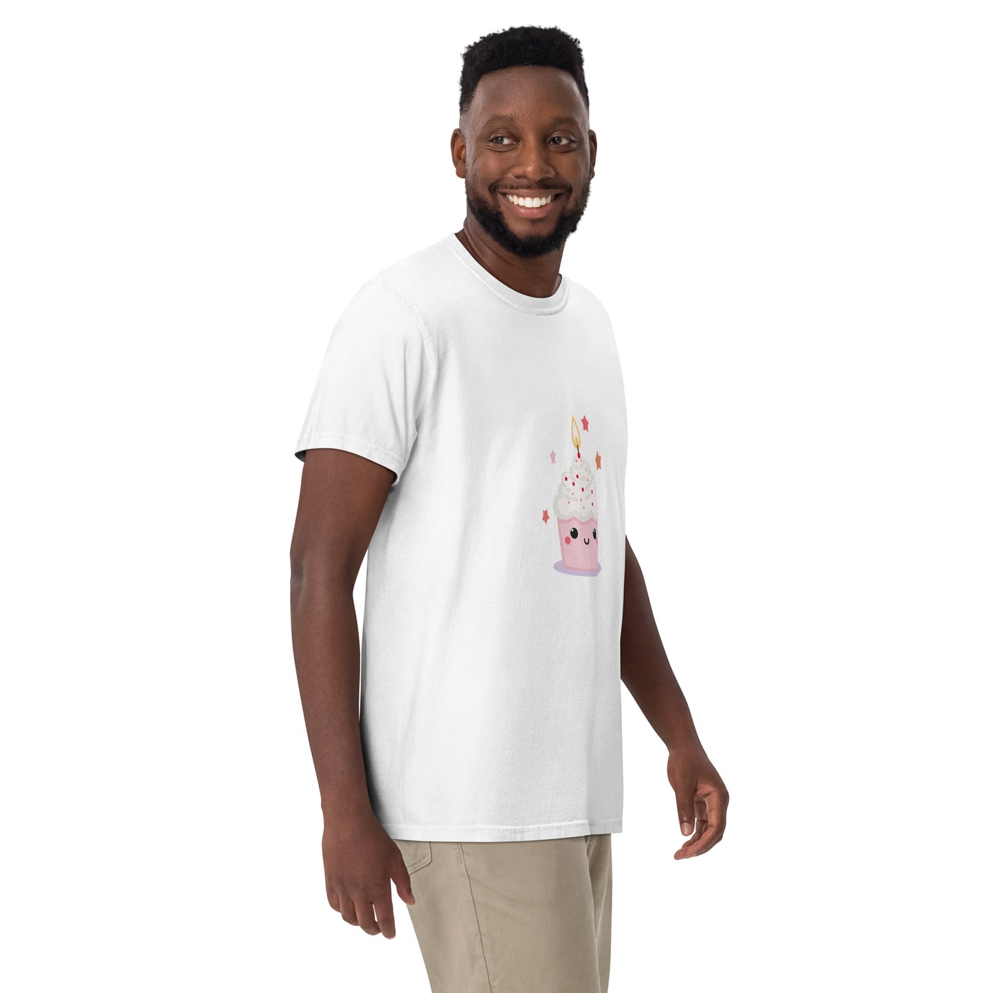 T-shirt teinté lourd unisexe - Cupcake Licorne