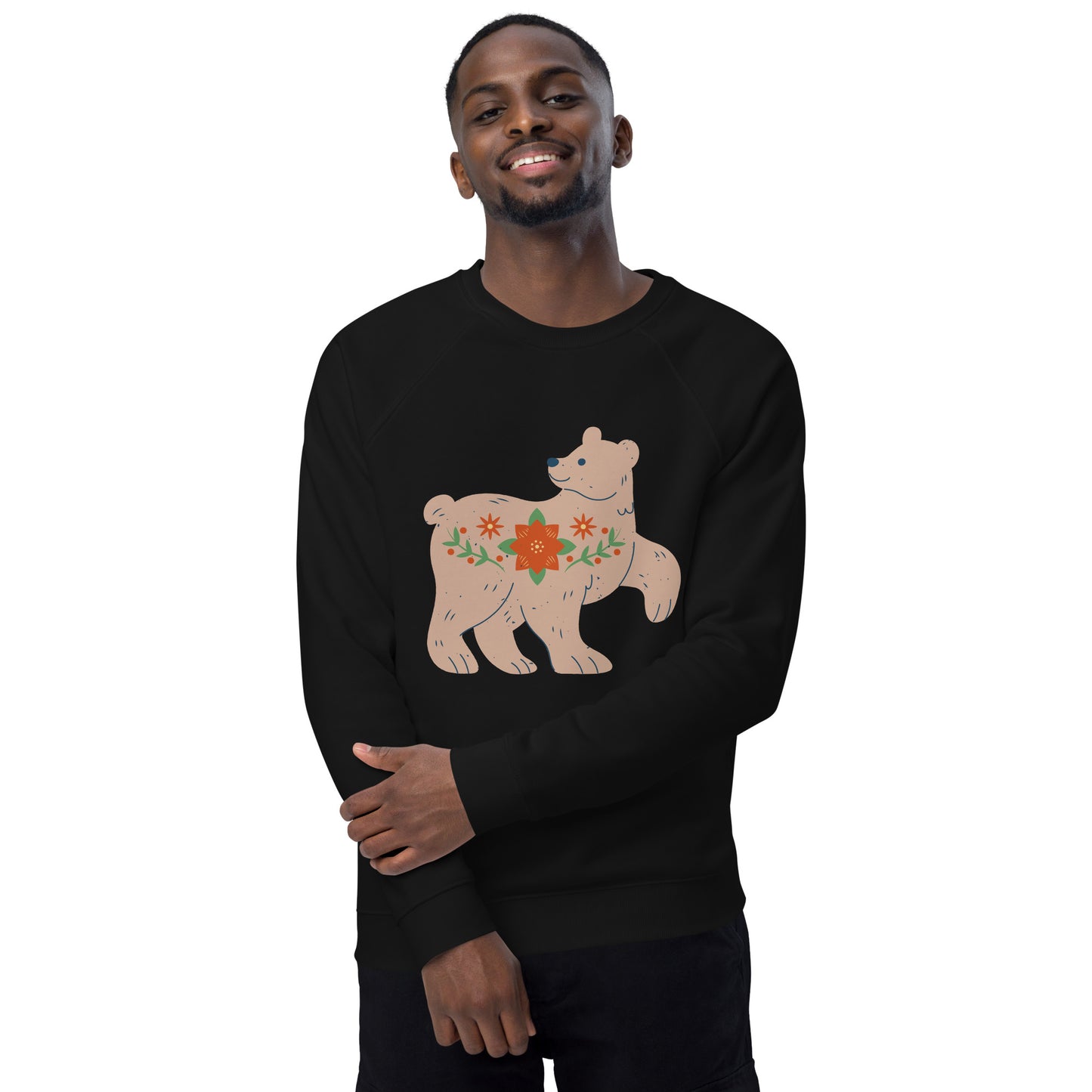 Sweatshirt écologique raglan unisexe - Biche De Noël