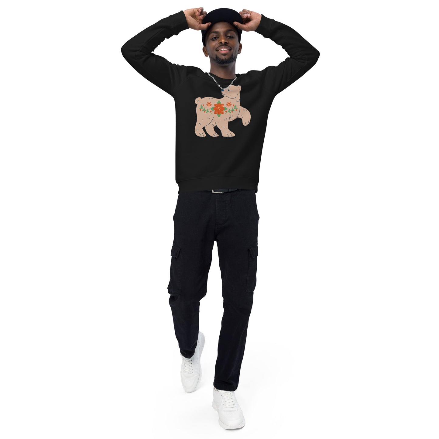 Sweatshirt écologique raglan unisexe - Biche De Noël
