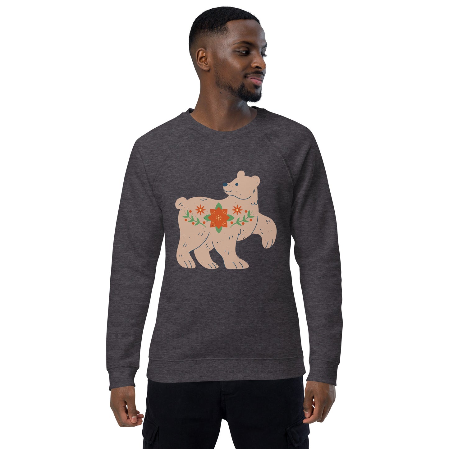Sweatshirt écologique raglan unisexe - Biche De Noël
