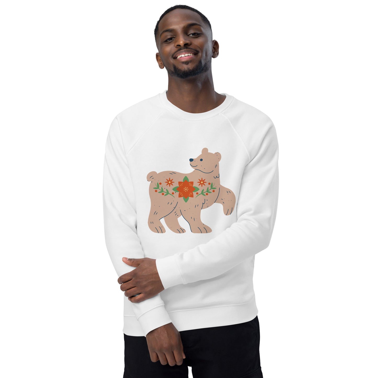 Sweatshirt écologique raglan unisexe - Biche De Noël