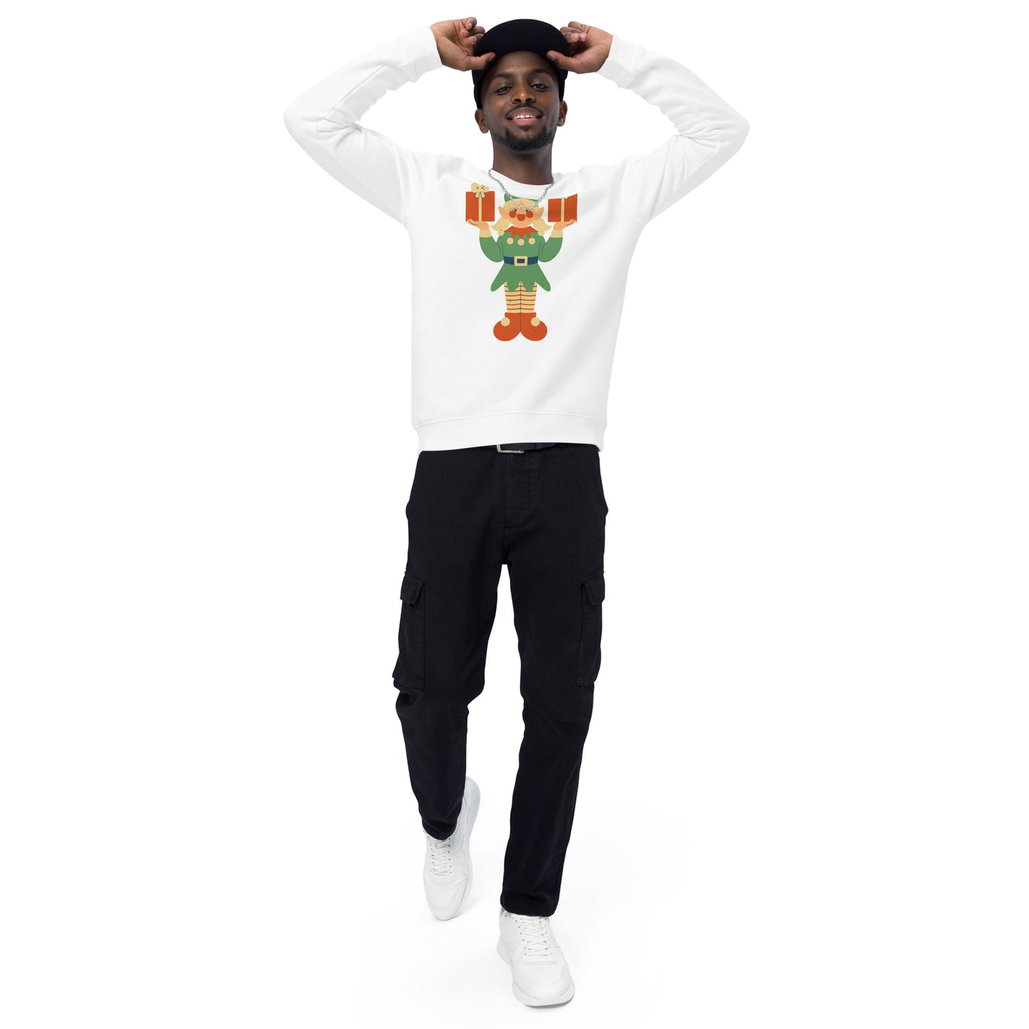 Sweatshirt écologique raglan unisexe - Lutin De Noël