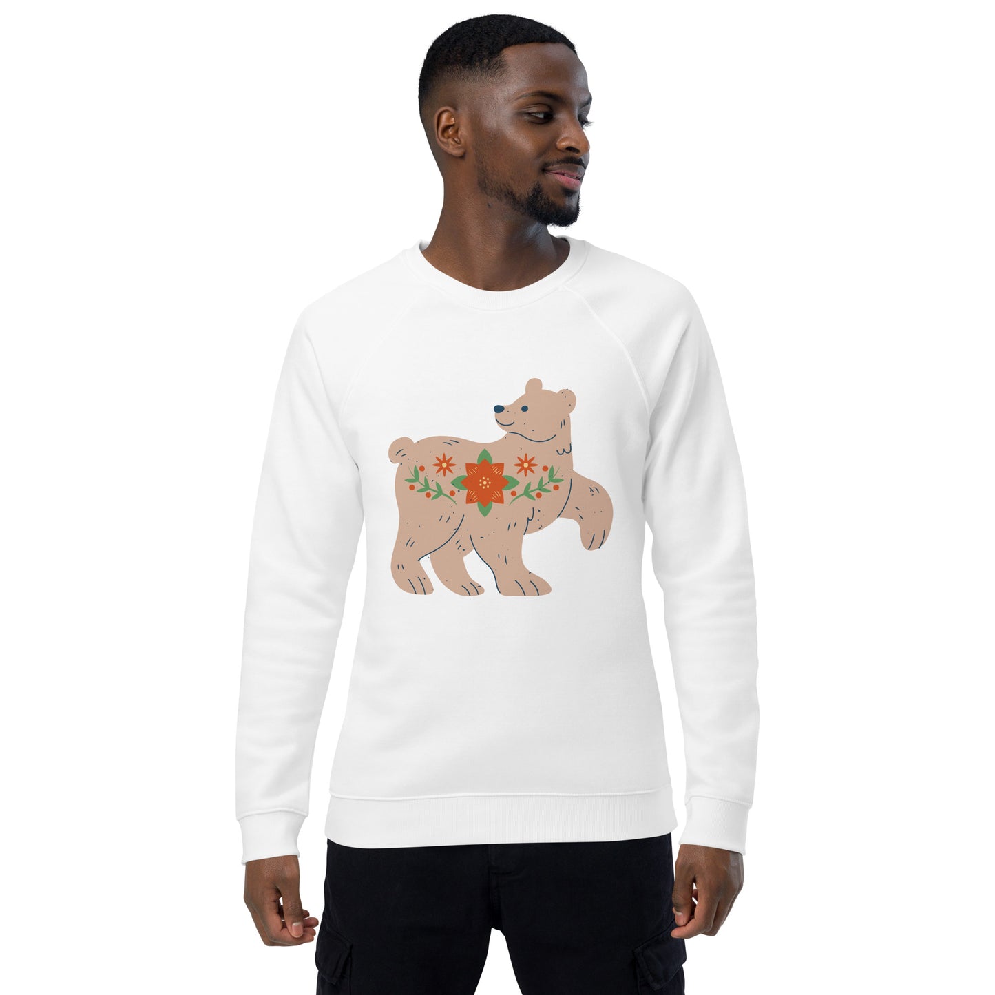 Sweatshirt écologique raglan unisexe - Biche De Noël