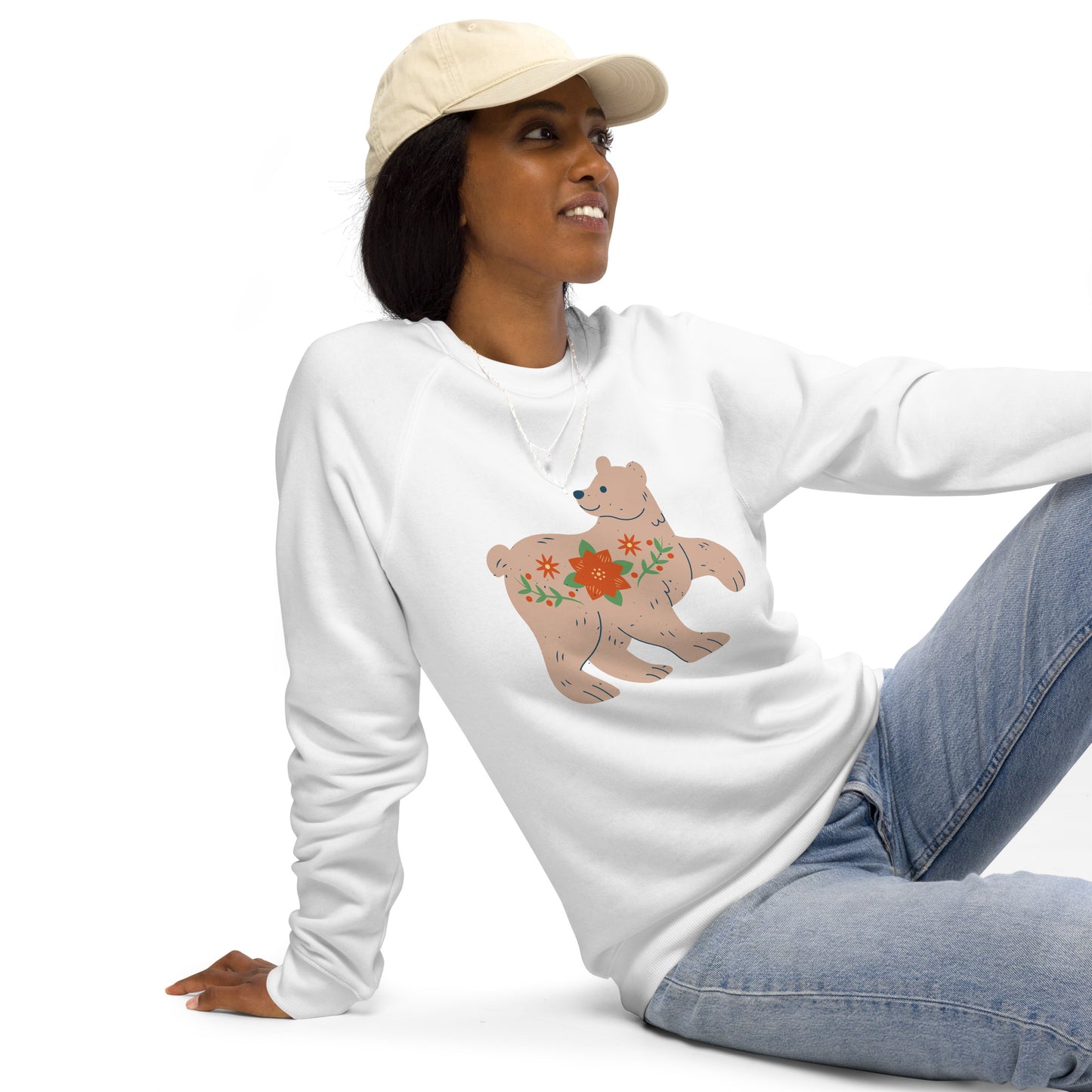Sweatshirt écologique raglan unisexe - Biche De Noël