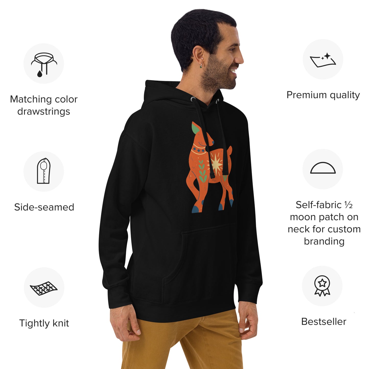 Sweat à Capuche Unisexe - Cerf