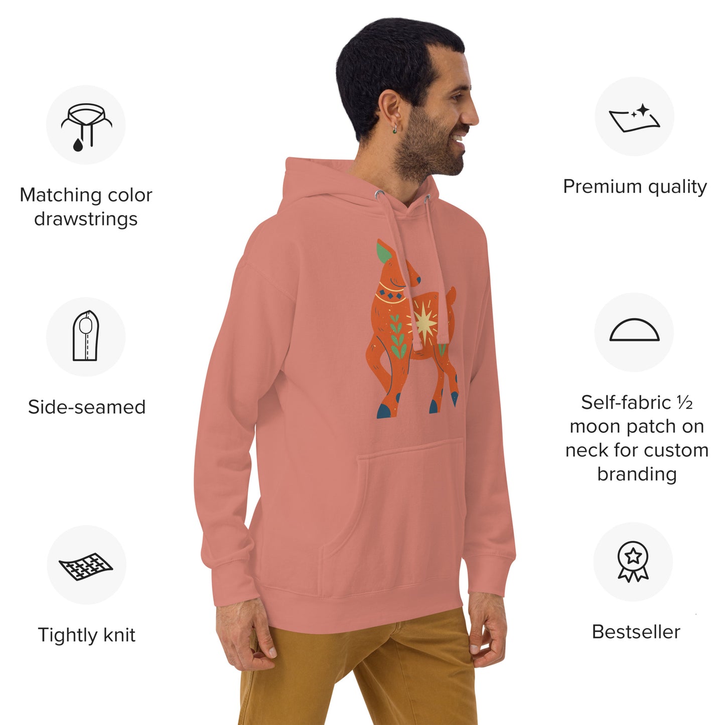 Sweat à Capuche Unisexe - Cerf