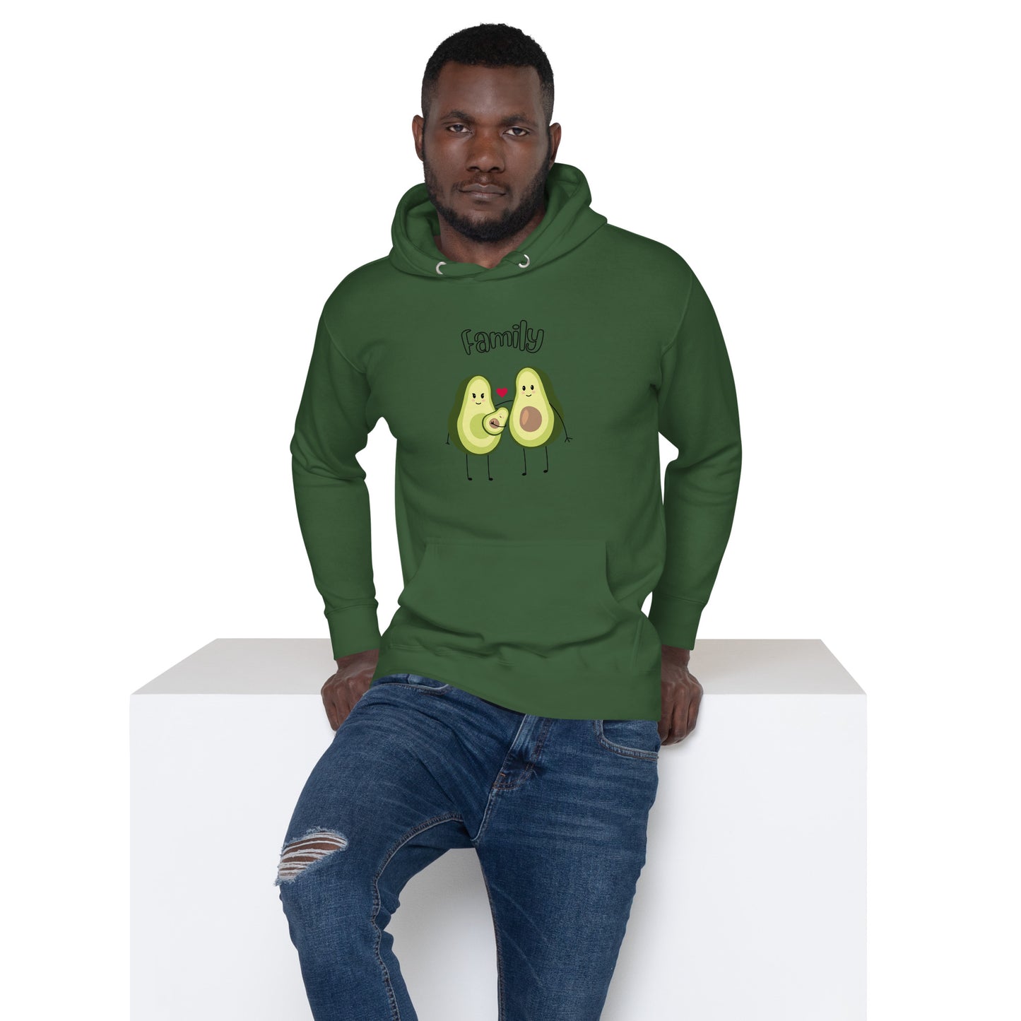 Sweat à Capuche Unisexe - Avocado Family