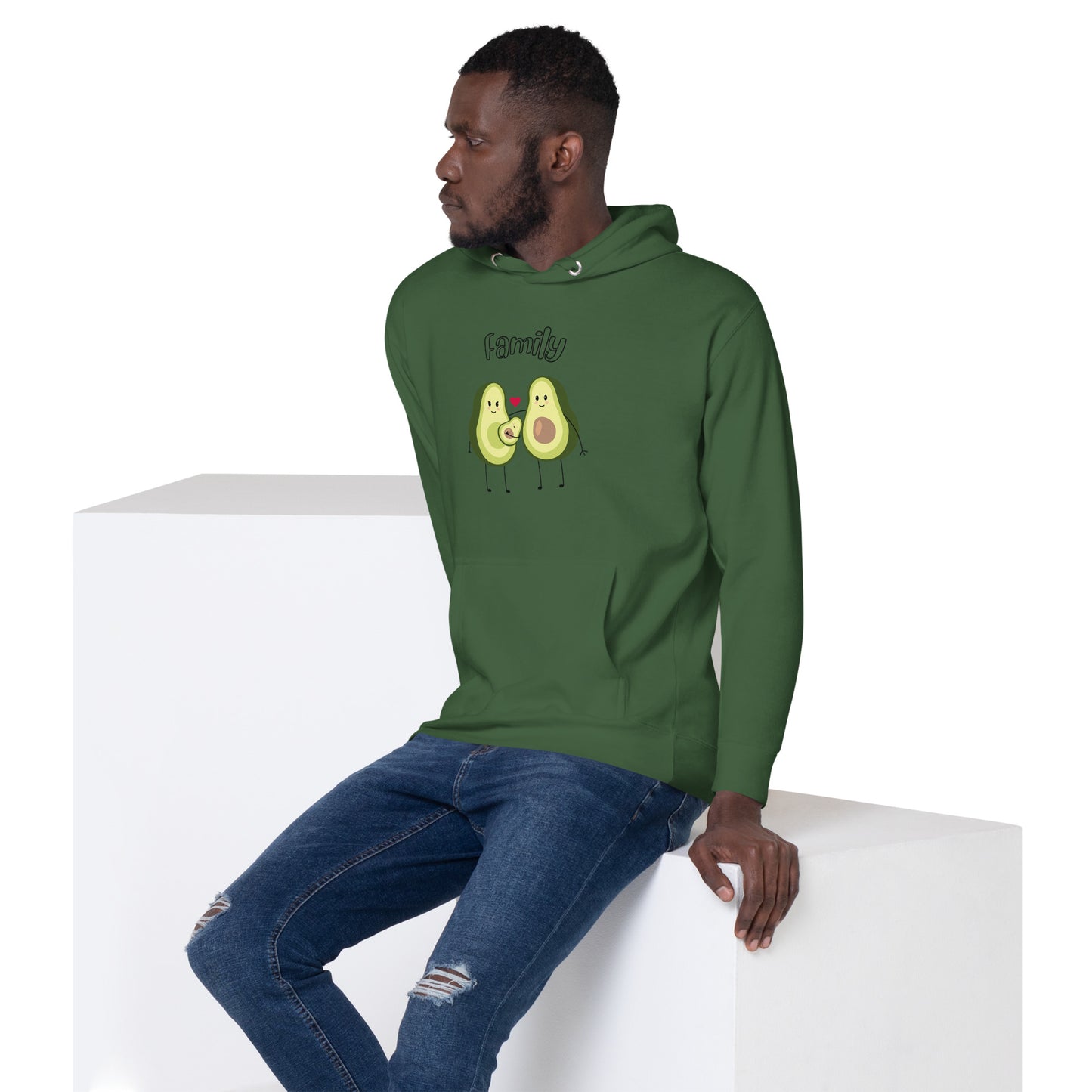 Sweat à Capuche Unisexe - Avocado Family