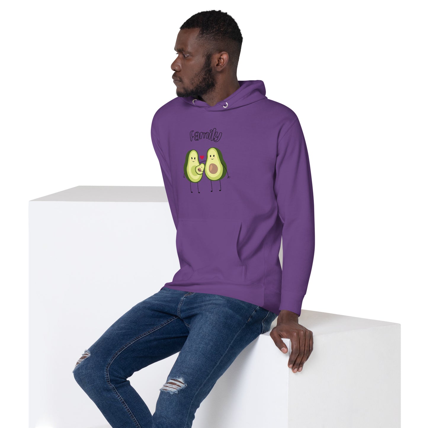 Sweat à Capuche Unisexe - Avocado Family