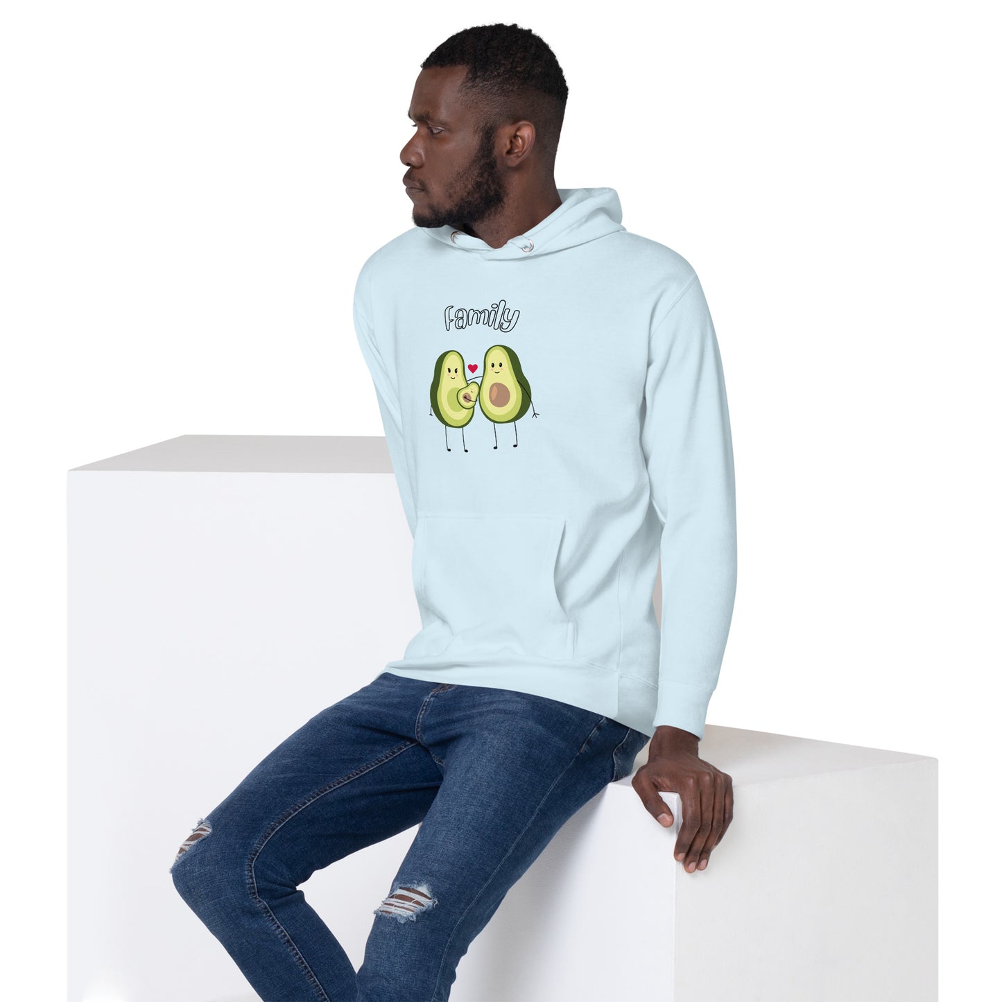 Sweat à Capuche Unisexe - Avocado Family