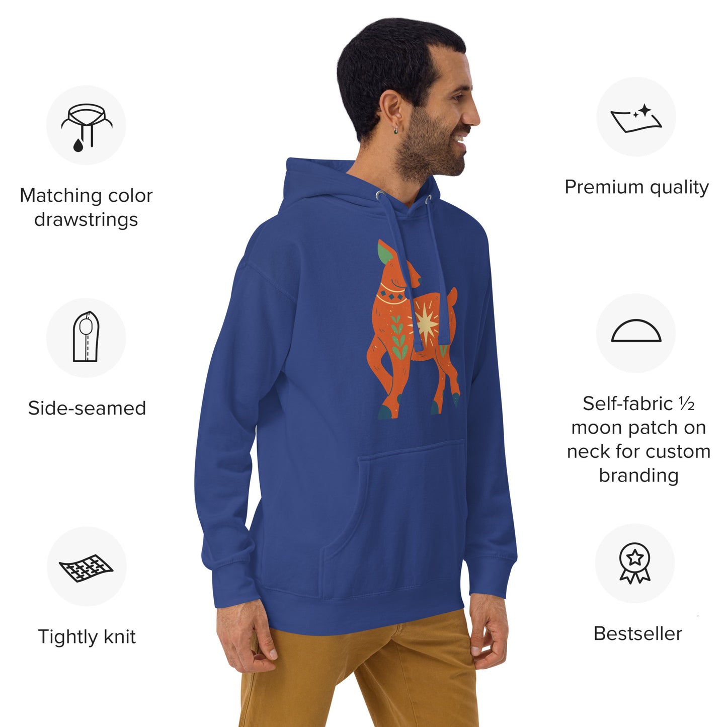 Sweat à Capuche Unisexe - Cerf