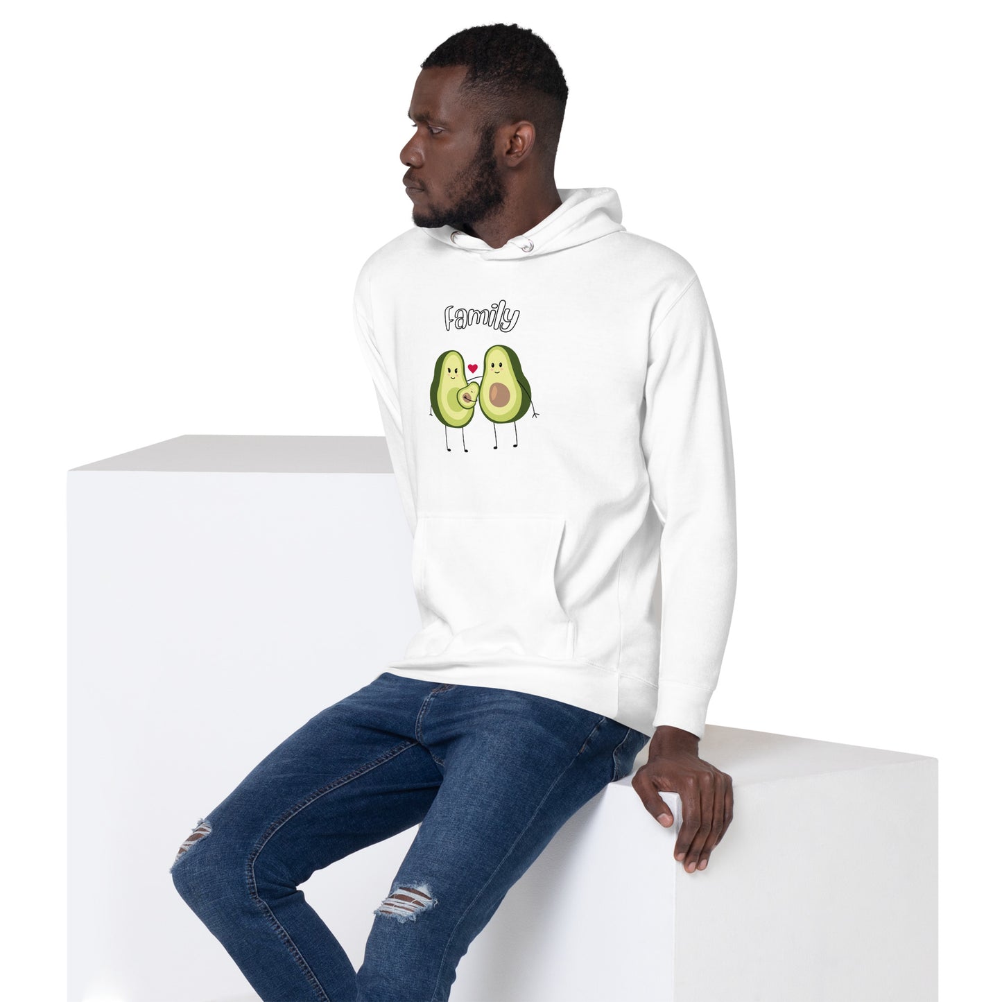 Sweat à Capuche Unisexe - Avocado Family