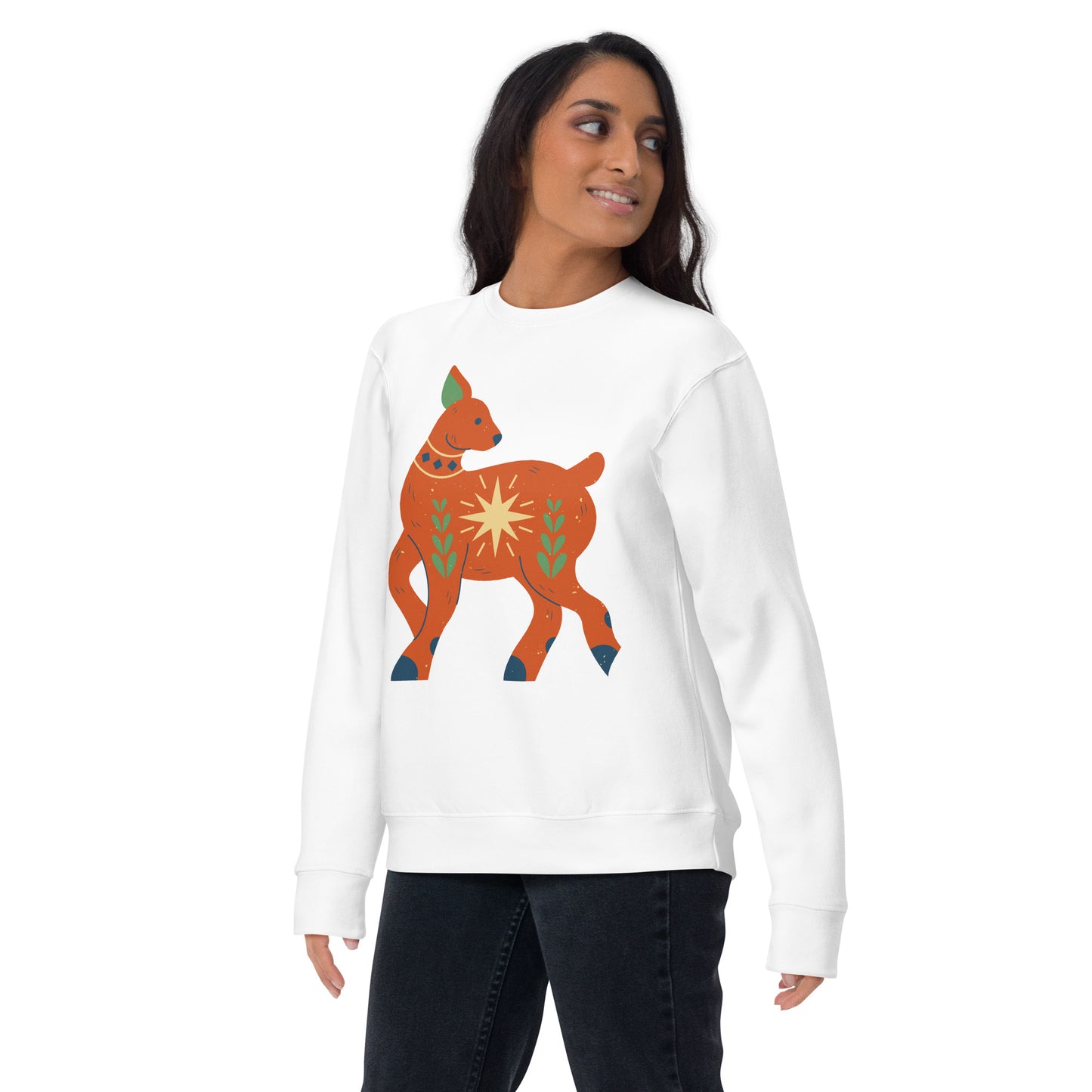 Sweatshirt premium unisexe - Cerf de Noël