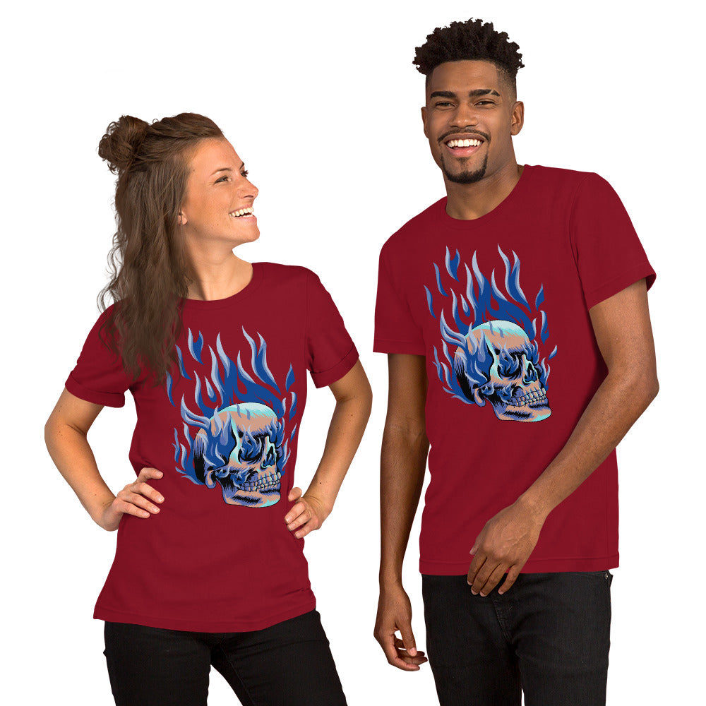 T-shirt unisexe - Tête Enflammée