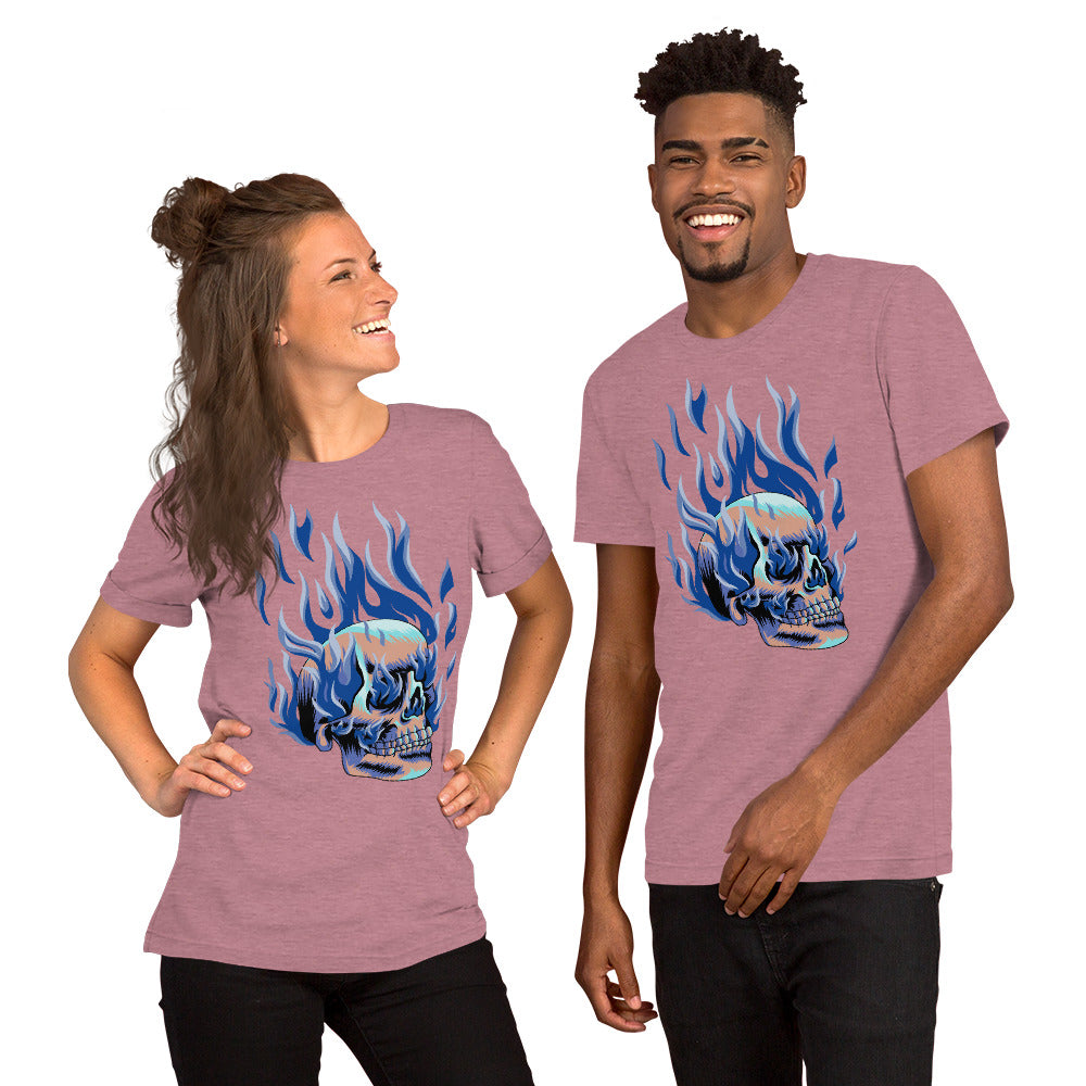 T-shirt unisexe - Tête Enflammée