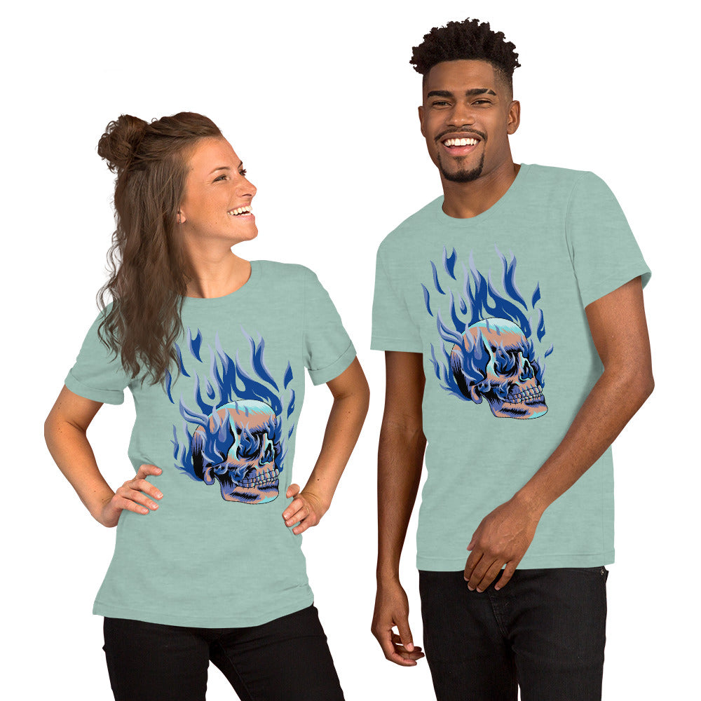 T-shirt unisexe - Tête Enflammée