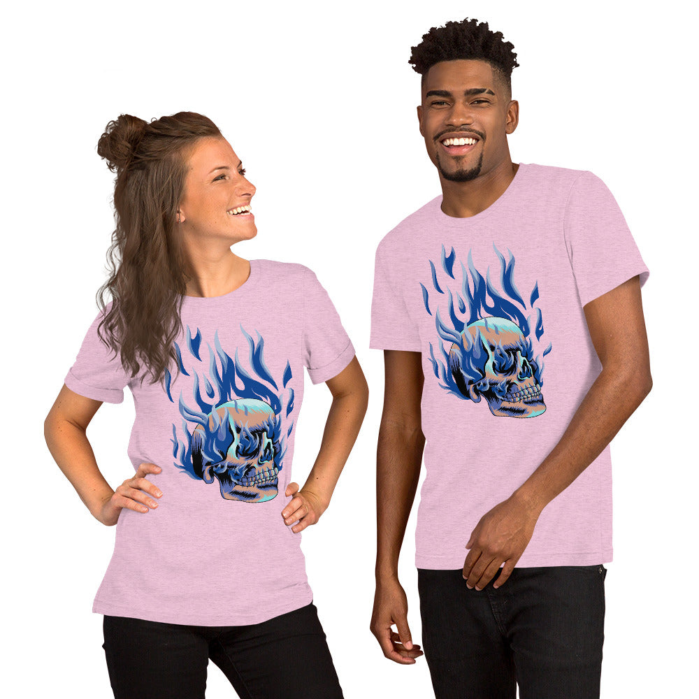 T-shirt unisexe - Tête Enflammée