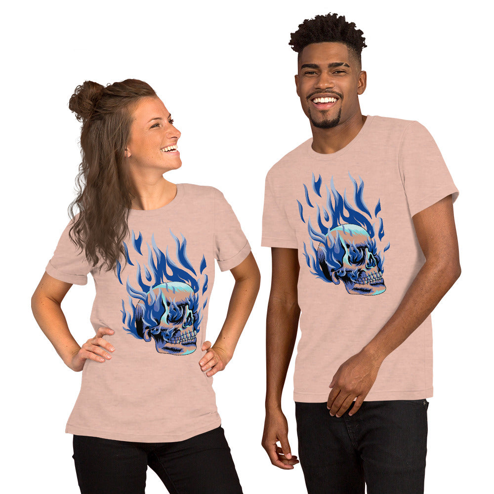 T-shirt unisexe - Tête Enflammée