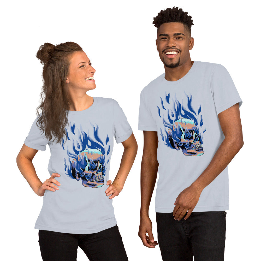 T-shirt unisexe - Tête Enflammée