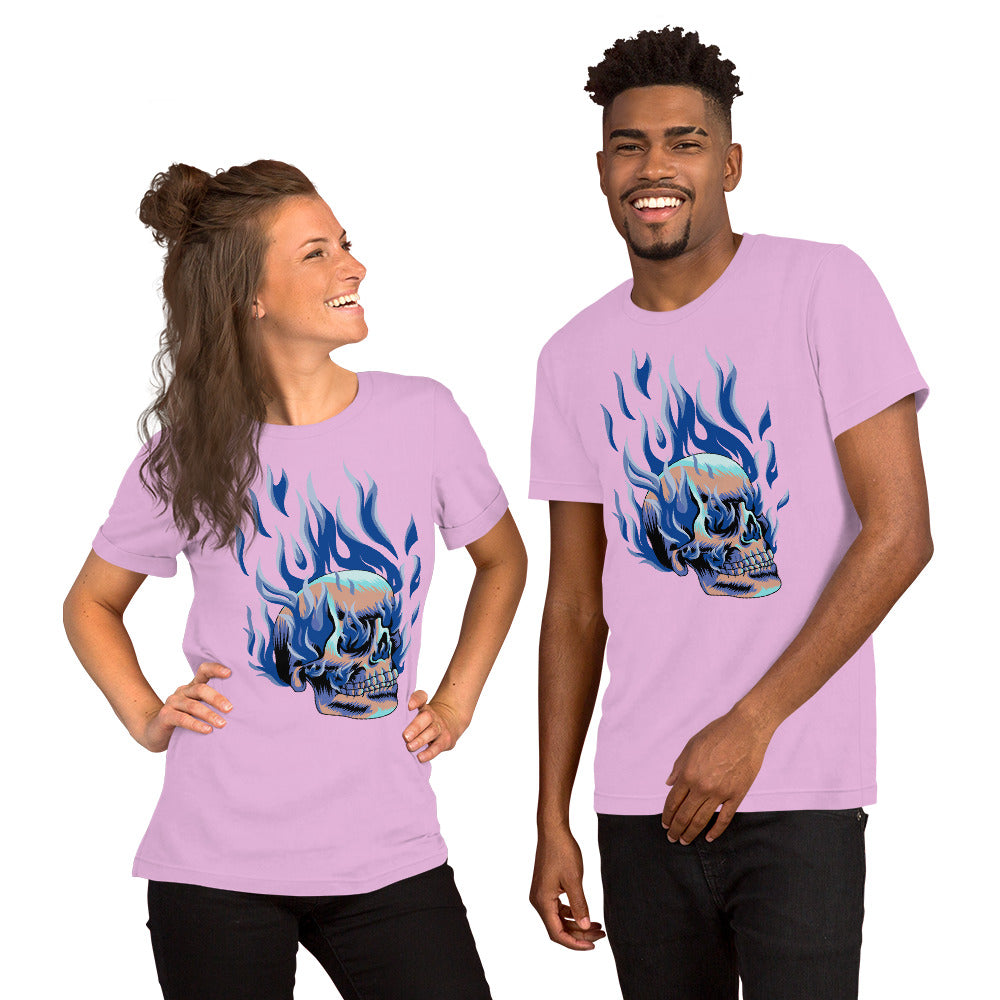 T-shirt unisexe - Tête Enflammée