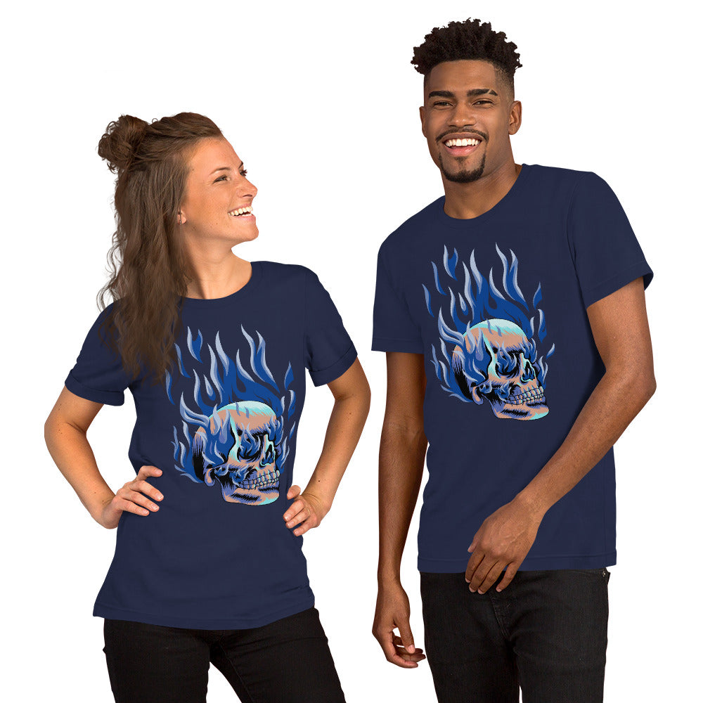 T-shirt unisexe - Tête Enflammée