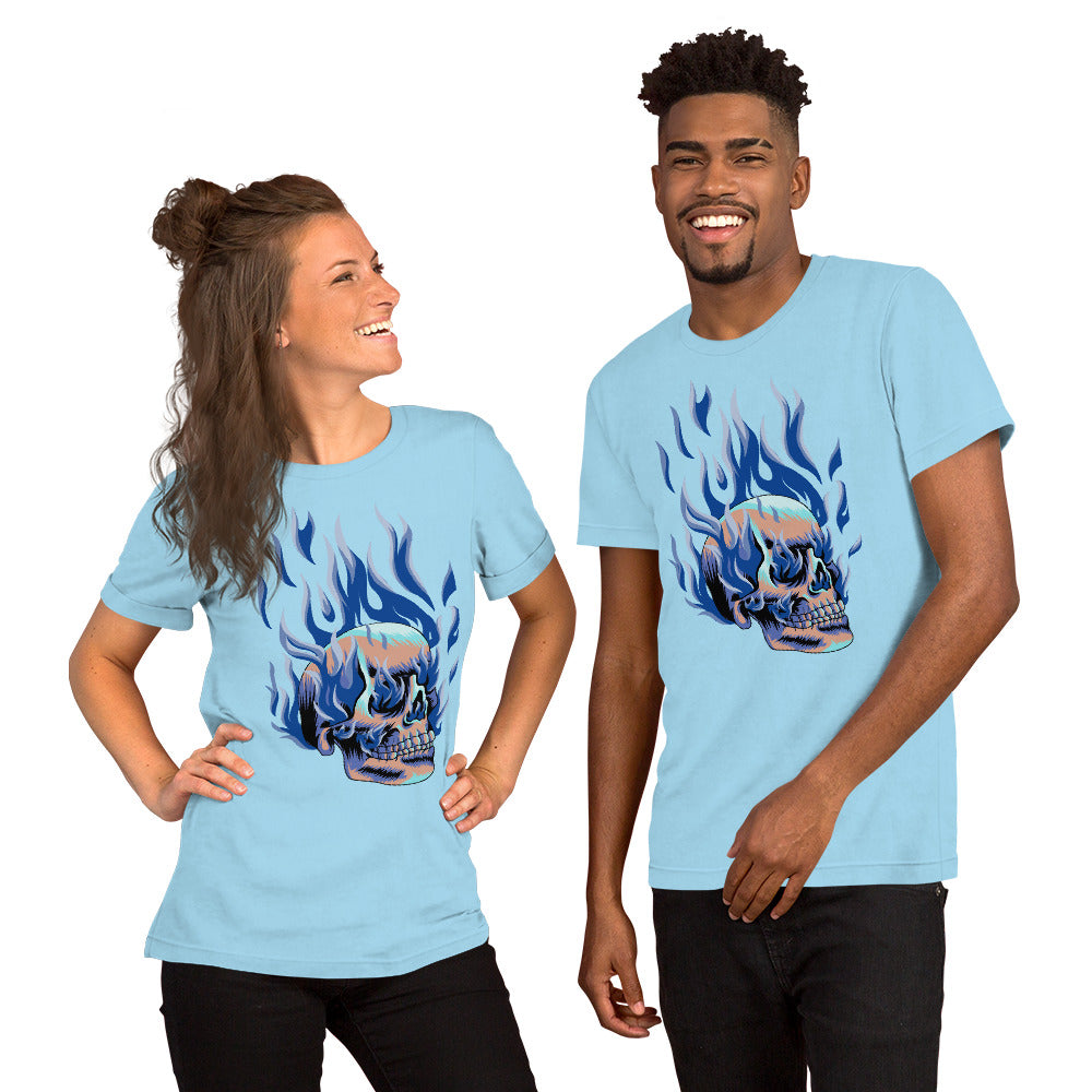 T-shirt unisexe - Tête Enflammée