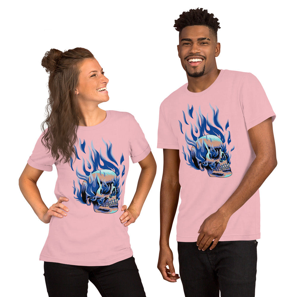 T-shirt unisexe - Tête Enflammée