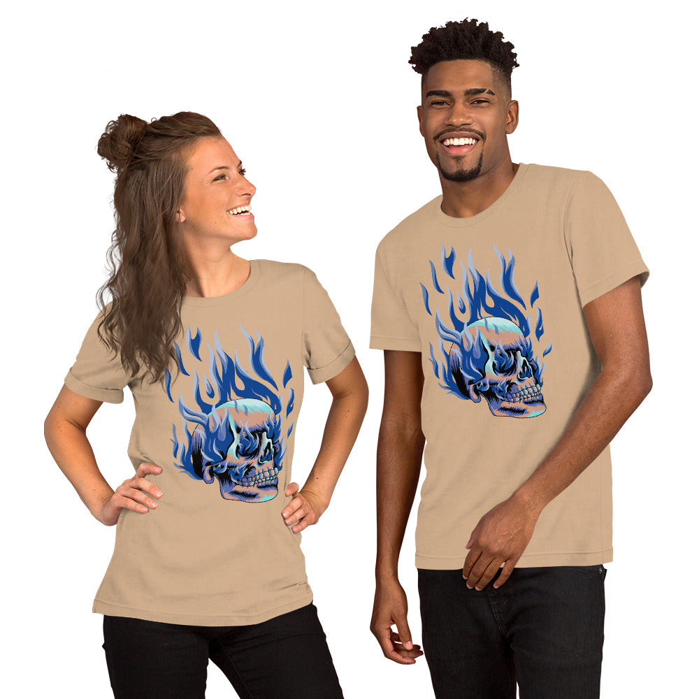 T-shirt unisexe - Tête Enflammée