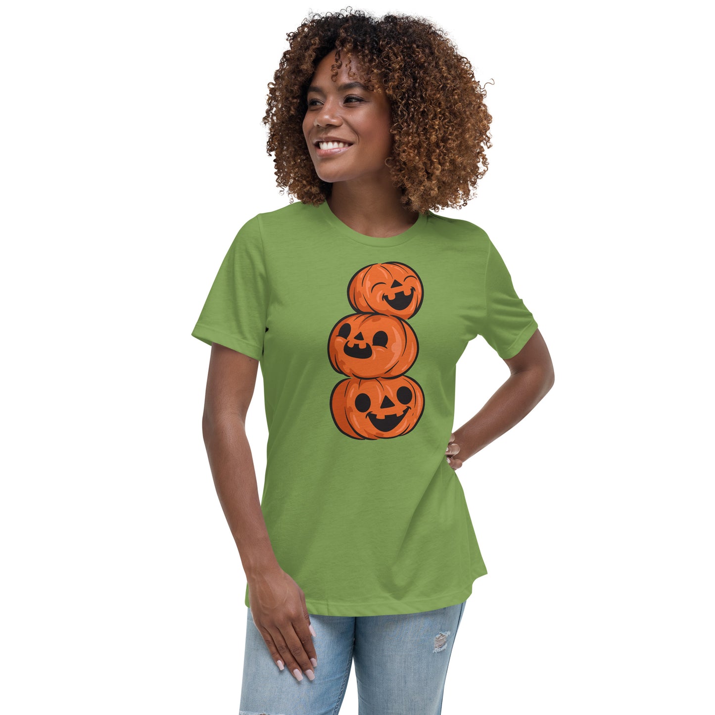 T-shirt Décontracté pour Femme - 3 Citrouilles