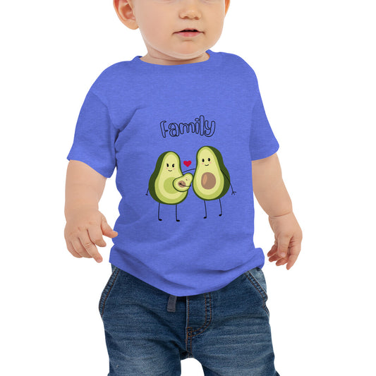 T-shirt à Manches Courtes en Jersey pour Bébé - Avocado Family