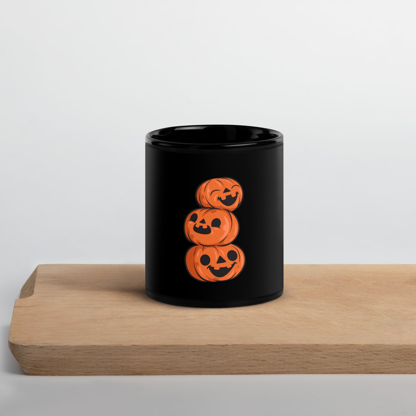 Mug brillant noir - 3 Citrouilles