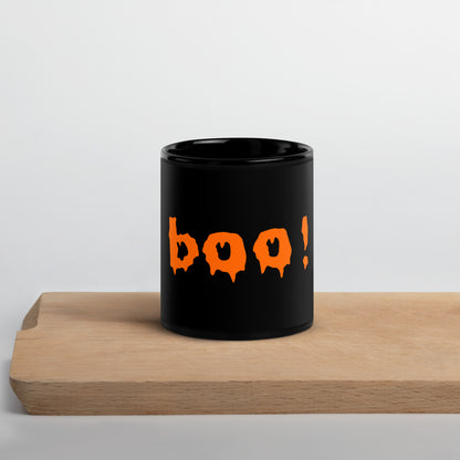 Mug brillant noir - Boo !