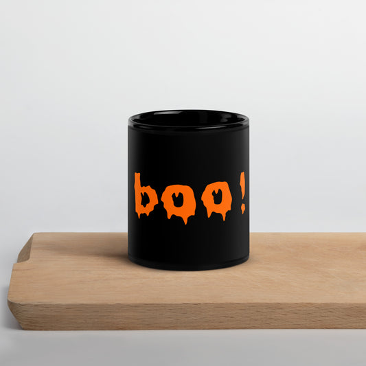 Mug brillant noir - Boo !