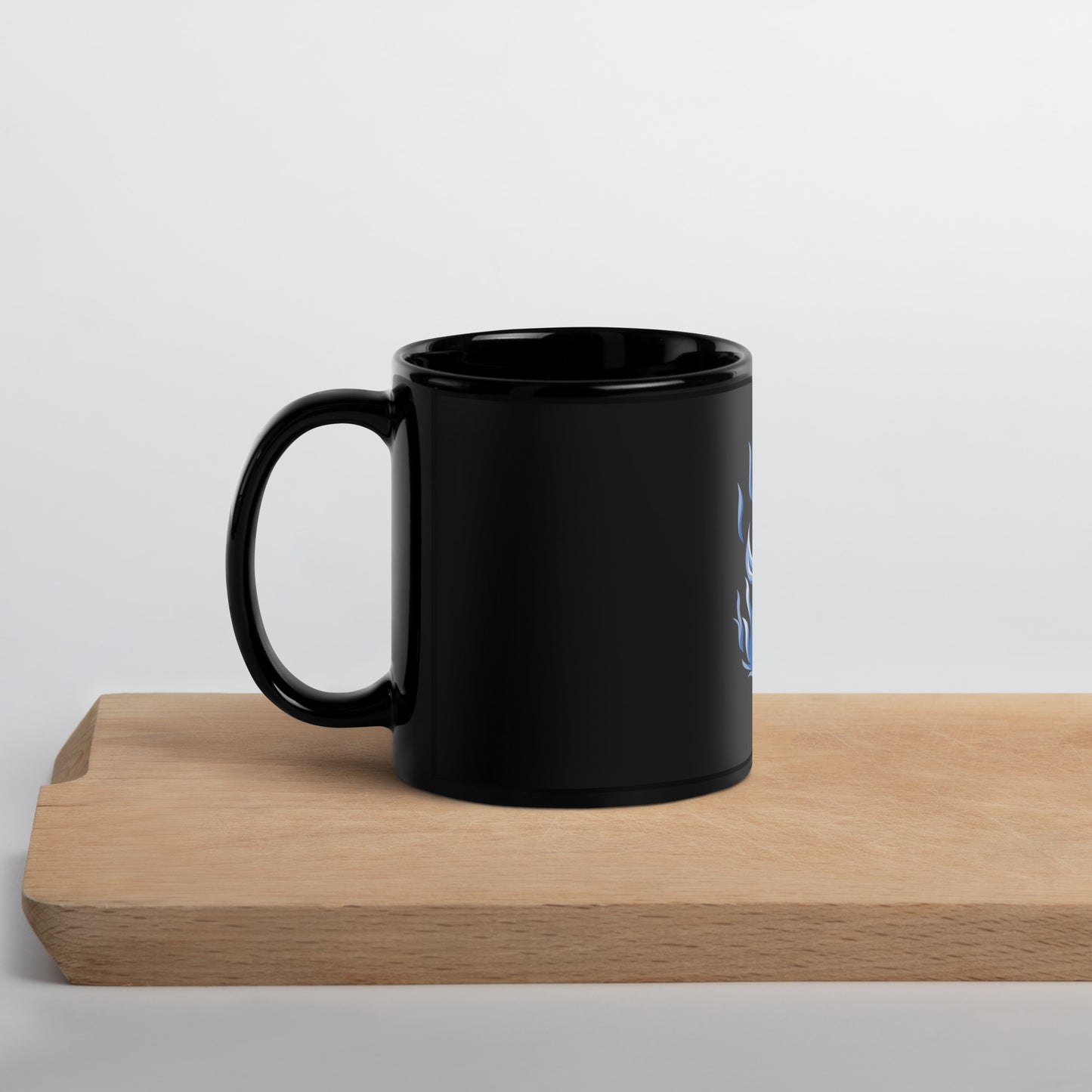 Mug brillant noir - Tête Enflammée