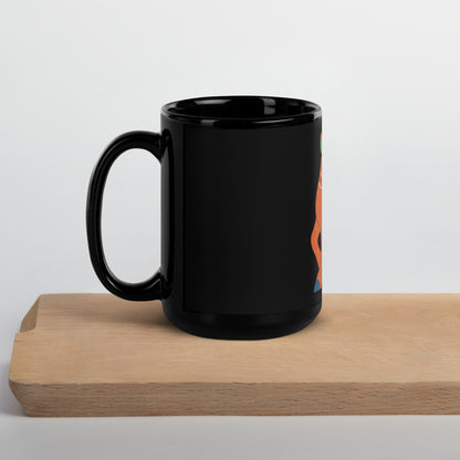 Mug brillant noir - Biche De Noël