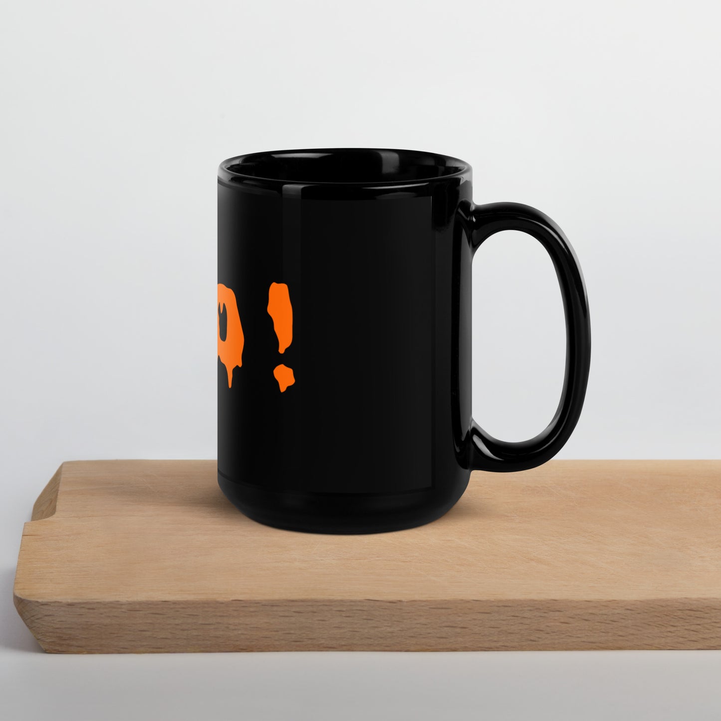 Mug brillant noir - Boo !