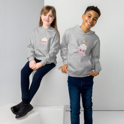 Sweat à capuche polaire pour enfants - Cupcake Licorne