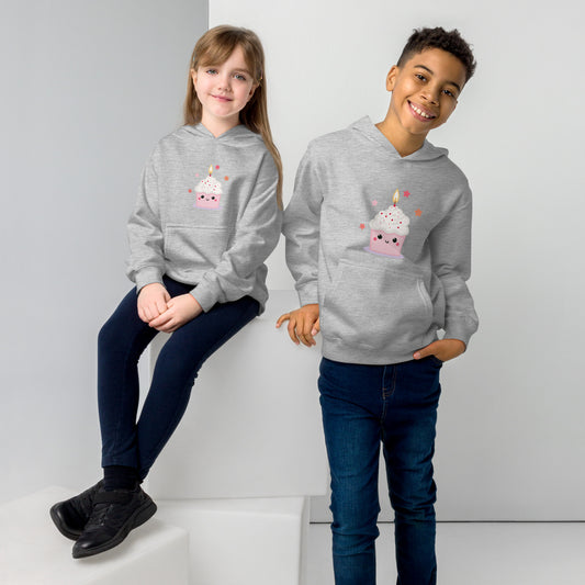 Sweat à capuche polaire pour enfants - Cupcake Licorne