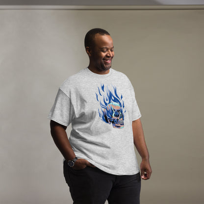 T-shirt classique homme - Tête Enflammée
